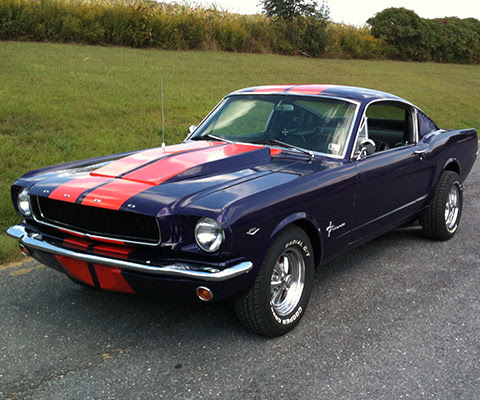 classic car out on the road