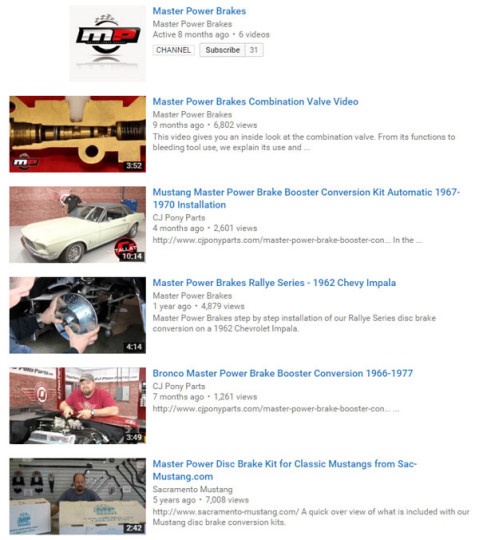 MP Brakes YouTube Channel