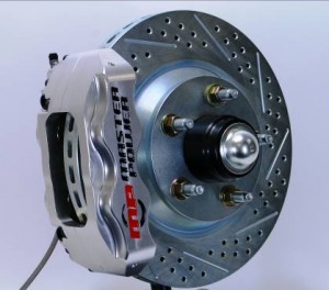 Vented 13 inch Rotor, Cross Drilled and Slotted