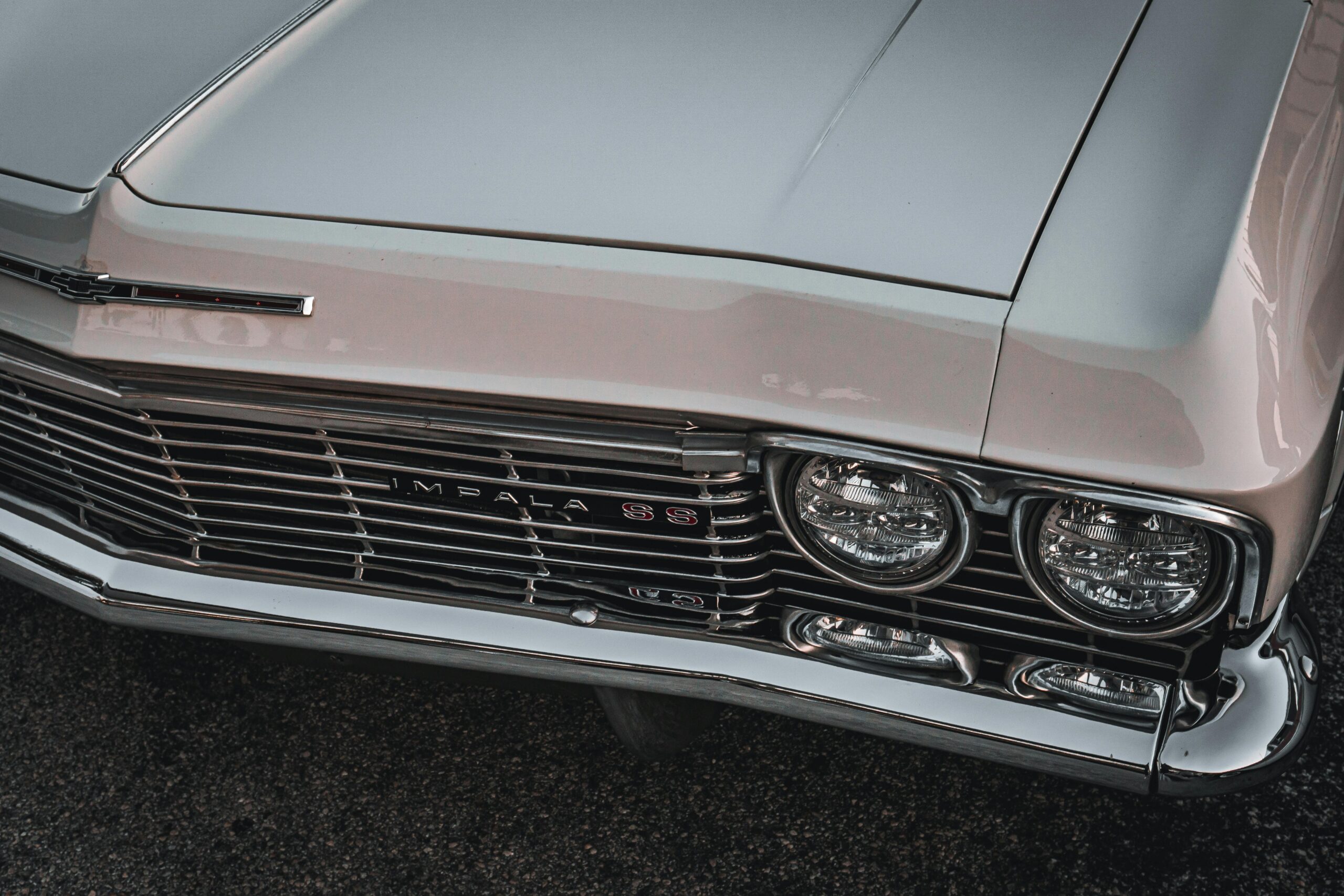 gray 1960s chevy impala